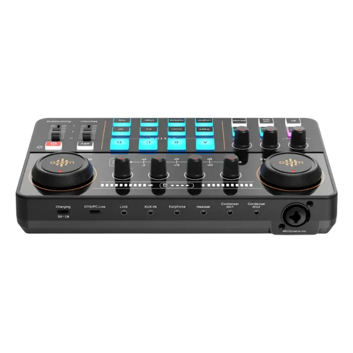 Mixer y Tarjeta de Sonido Luucco MI-2 USB-CBluetoothAux Negra MILUC00017 (2).webp