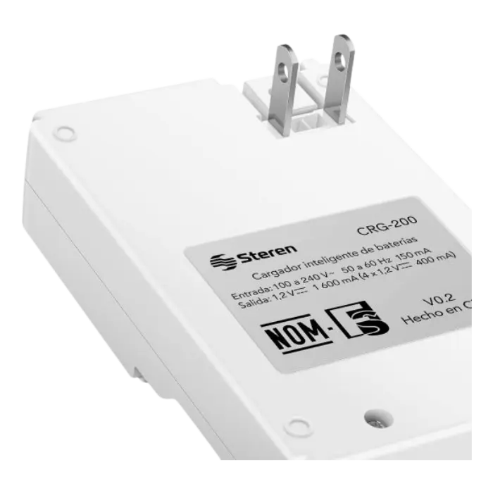 Cargador de Baterías Inteligente Steren AAAAA Blanco CRG-200 (1).webp