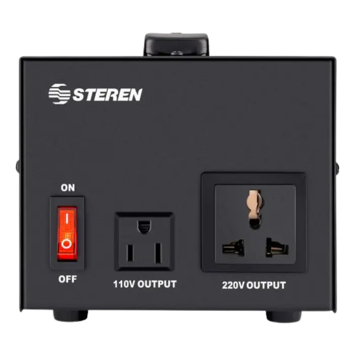 Convertidor de Voltaje Steren 110V a 220V 750W Negro 910-750 (1).webp