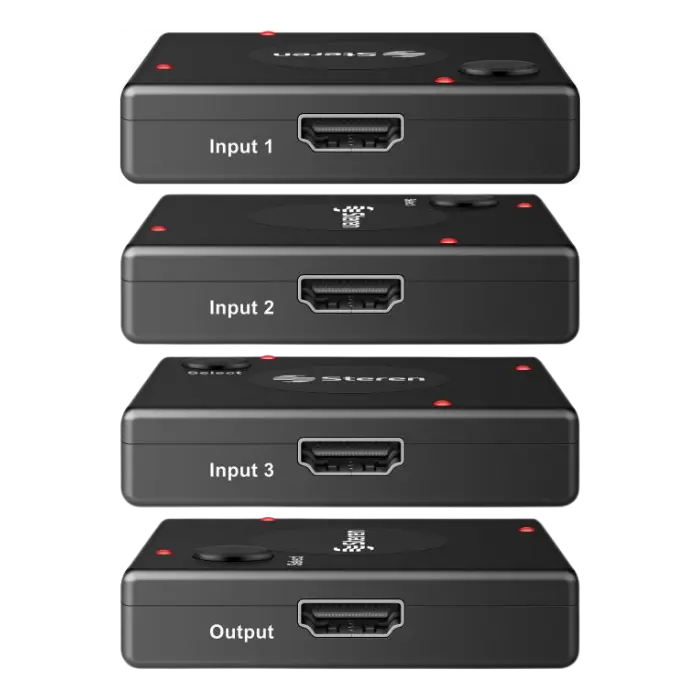 Spliter HDMI Steren 3 Entradas Semiautomático Negro 200-383 (1).webp