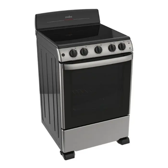 Cocina Eléctrica Mabe 24″ 4 Quemadores Vitrocerámica Acero Inoxidable EME6063BVX0 (2).webp