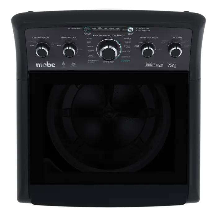 Lavadora Automática Mabe Aqua Saver Green 25kg Carga Superior Negra LMP75205WDAB0 (3).webp