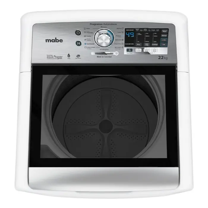 Lavadora Automática Mabe Aqua Saver Green 22kg Carga Superior Blanca LMH72201WBAB1 (3).webp