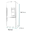 Refrigeradora Mabe Bottom Freezer 19p³520L Sin Escarcha PlateadaNegro RMB520IBMRX1 (5).webp