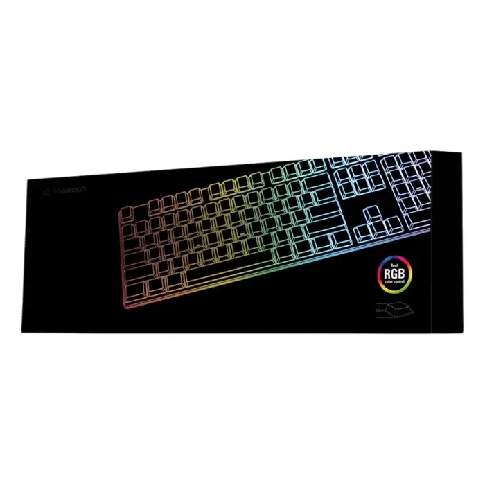 Teclado Sharkoon Purewriter RGB Mecánico Alámbrico USB-A Ingles Negro 4044951021482 (3).webp