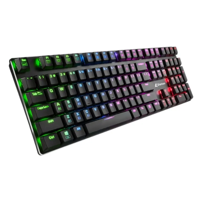 Teclado Sharkoon Purewriter RGB Mecánico Alámbrico USB-A Ingles Negro 4044951021482 (1).webp