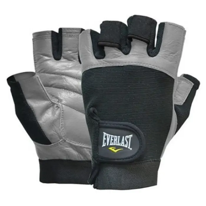 Guantes de Pesas Everlast Authority II Negro con Gris Talla L EVWG7K8A52-L