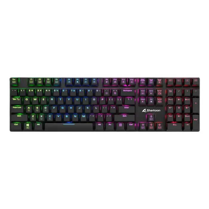 Teclado Sharkoon PureWriter RGB Mecánico Alámbrico USB-A Ingles Negro 4044951021468
