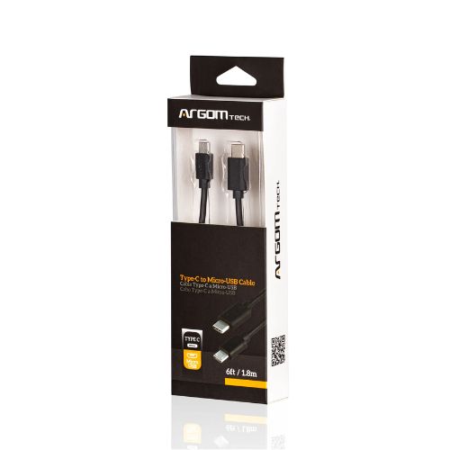 Cable Argom Tipo C a Micro USB M/M - 10 Pies/3 M ARG-CB-0065
