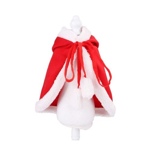 Capa de Navideña para Mascotas La Gotera con Gorrito y Pompones L PGP62