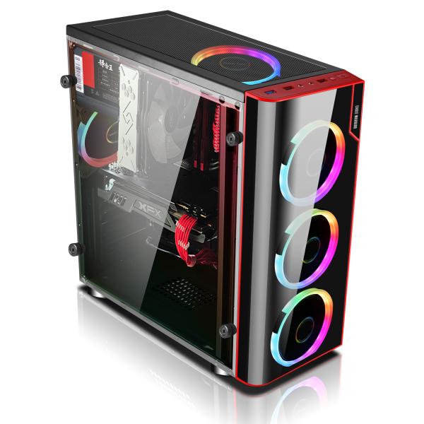 CASE GAMER EAGLE WARRIOR H410 GLASS CG06Z3RA001C USB + HD AUDIO + USB 3.0 3FAN ARGB