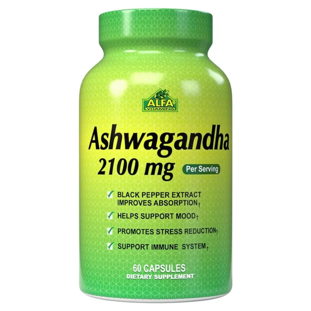 Suplemento Dietético Alfa Vitamins Ashwagandha 2100mg 60 Cápsulas 396-A