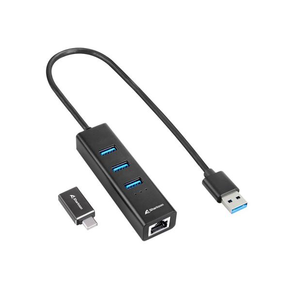 Adaptador USB Sharkoon Shark 3-PORT USB 4044951037575