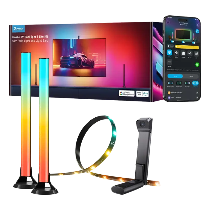 Kit de Luces Govee TV Backlight 3 Lite Kit Cámara/Barras de Luz/LEDs 55″-65″ (H6099+H6046) H605A111