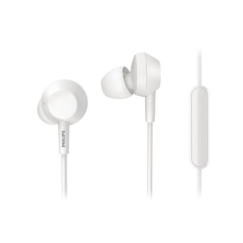 Audífonos Philips Intraauditivos con Micrófono Blanco TAE4105WT