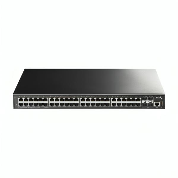 SWITCH CUDY ADMINISTRABLE 48 PUERTOS GIGABIT RJ45 Y 4 SLOTS 10G SFP+ 10/100 MBPS GS5048S4