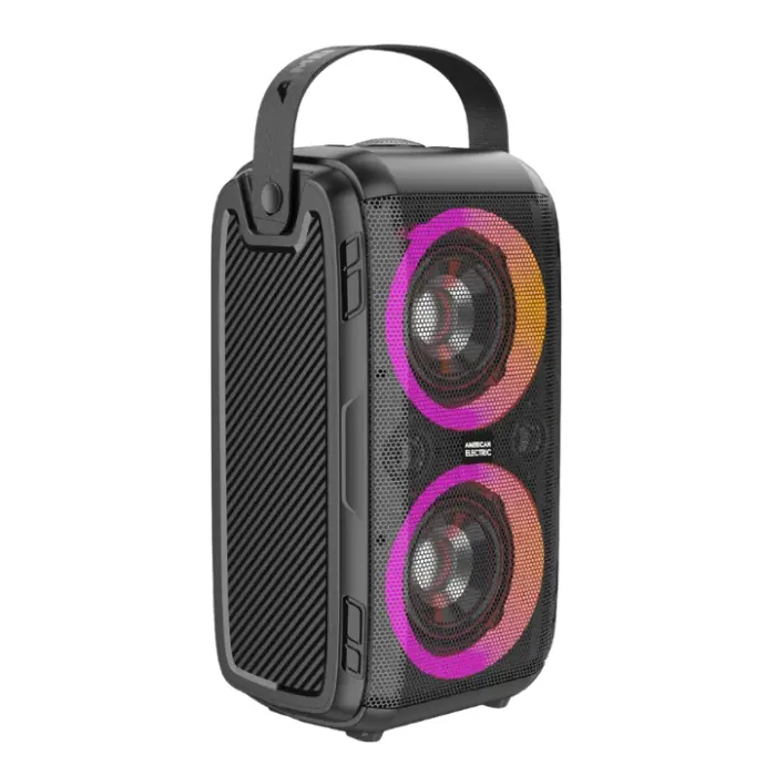 Parlante Inalámbrico American Electric 80W RGB IPX6 Negro BT239