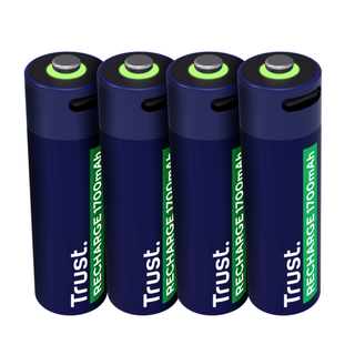 Trust pilas AA recargables en USB-C 4 pack - 25631