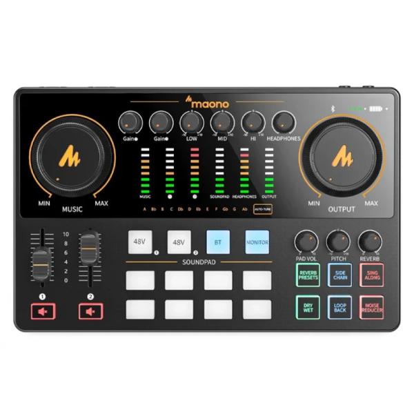 INTERFASE DE AUDIO MAONO E2 GEN2 INALAMBRICO BLUETOOTH Y AUX-IN