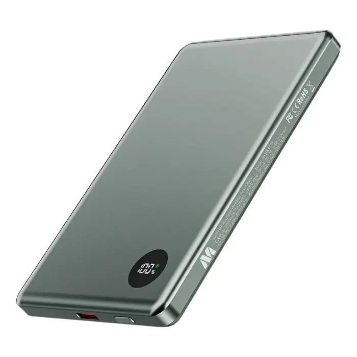 Bateria Portatil MyBat 5.000mAh Snap + Go Sleek Carga Magnética Gris Titanio MPBBAT101