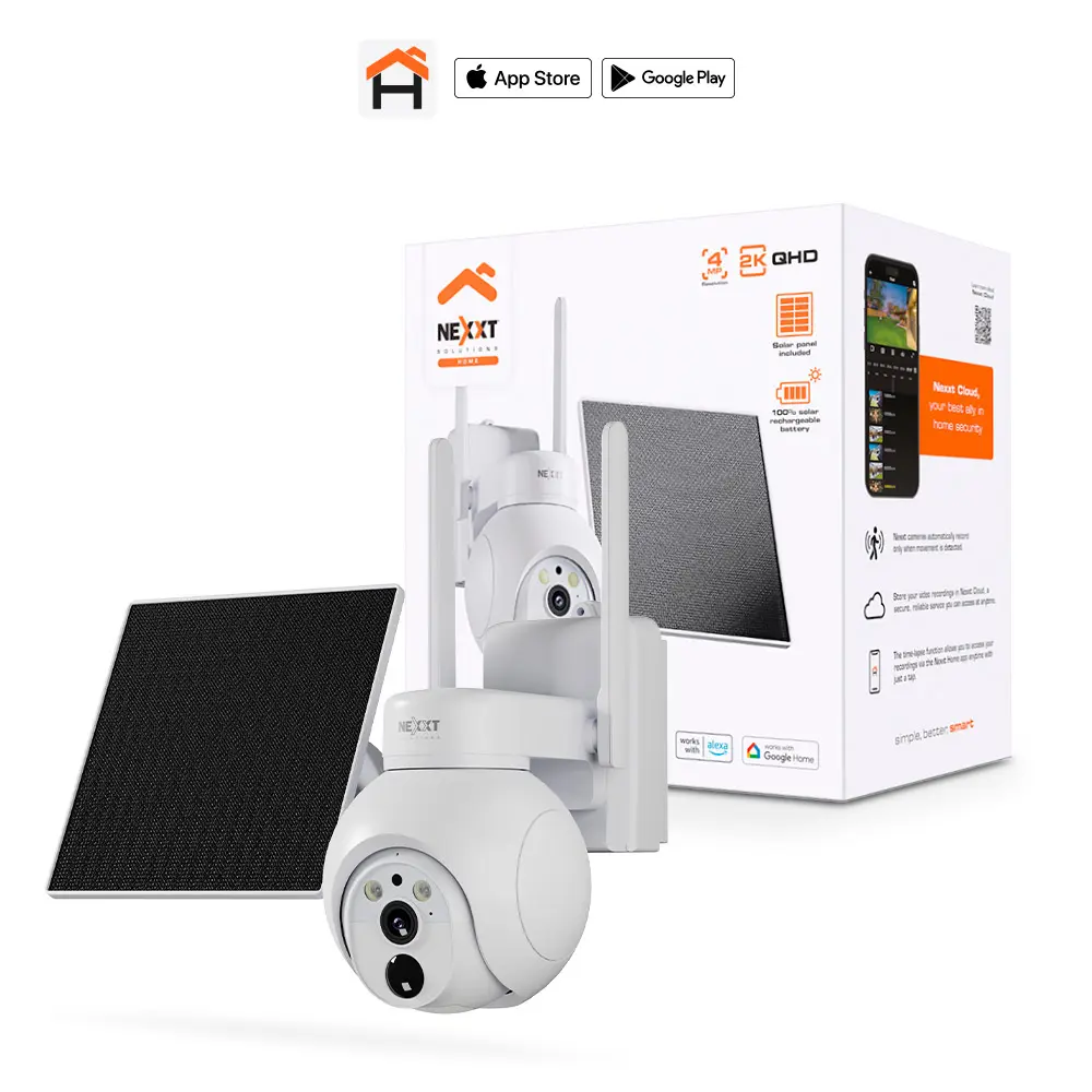 Cámara de Seguridad Nexxt Solutions Smart 4G/LTE Solar Blanca NHC-OP40SL