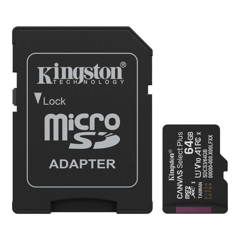 MEMORIA MICRO SD 64GB KINGSTON CLASE 10 UHS-I U1 100 MB/S PARA DISPOSITIVOS Y CAMARAS ANDROID SDCS3/64GB