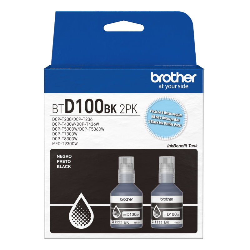 KIT DE TINTA 2 RECARGAS BTD100BK2PKMEX INKBENEFIT
