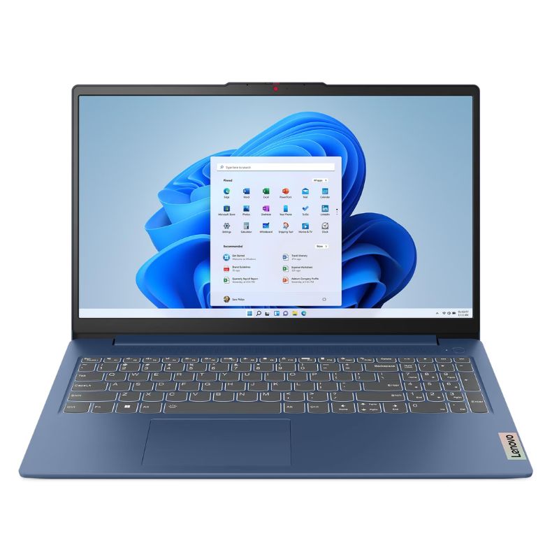 Laptop Lenovo IdeaPad Slim 3i 15IAN8 15.6" Core i3 256GB SSD 8GB-RAM Win 11 Home Azul 82XB00BMUS
