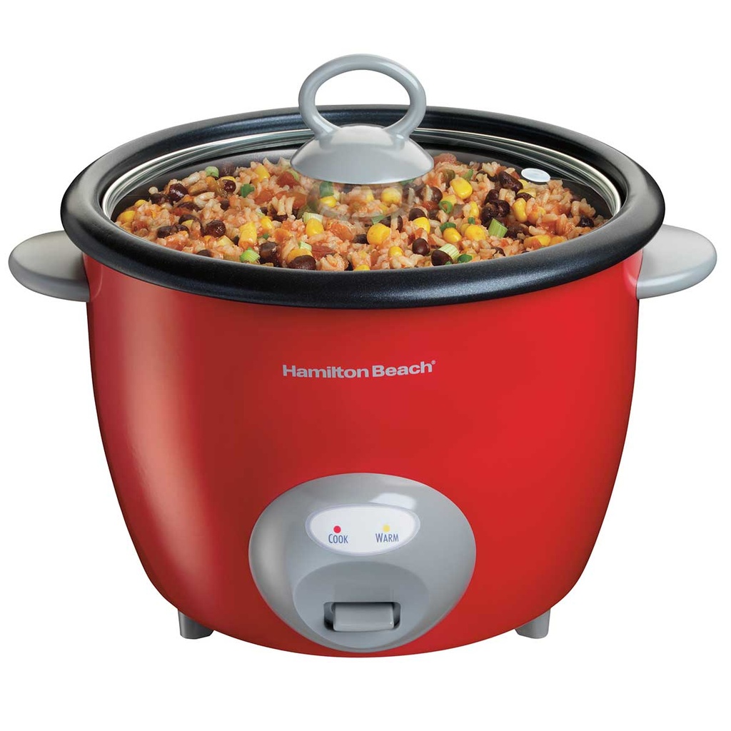 Arrocera Hamilton Beach Hamilton Beach 20 Cup Red Glass Lid Rice Ckr 37538N