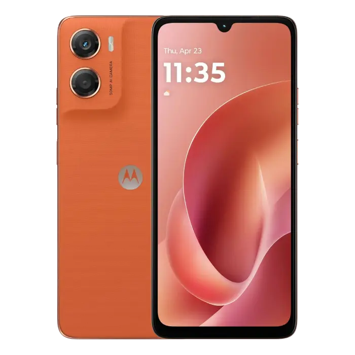 Celular Motorola Moto G06 LTE 64GB 4GB-RAM Arabesque Naranja XT2535-2