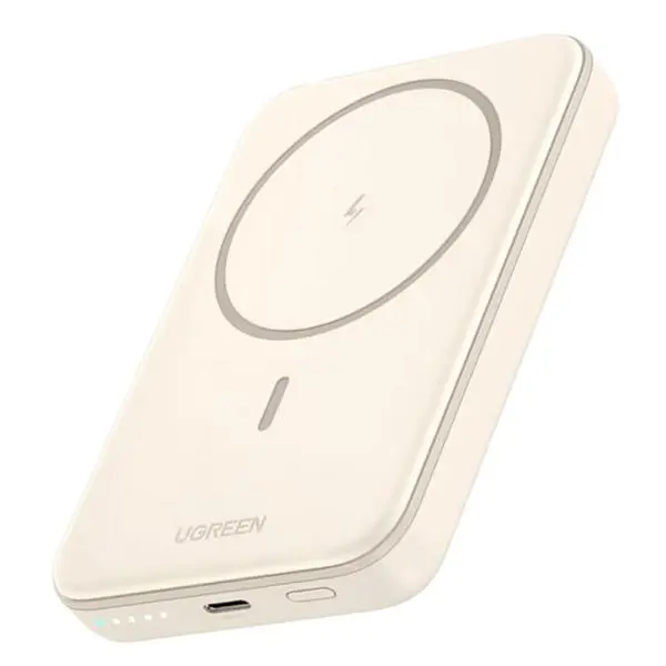 POWER BANK UGREEN PB561 10000MAH INALÁMBRICO MAGNÉTICO USB-C 20W QI 15W DISPLAY LCD 25208 BEIGE