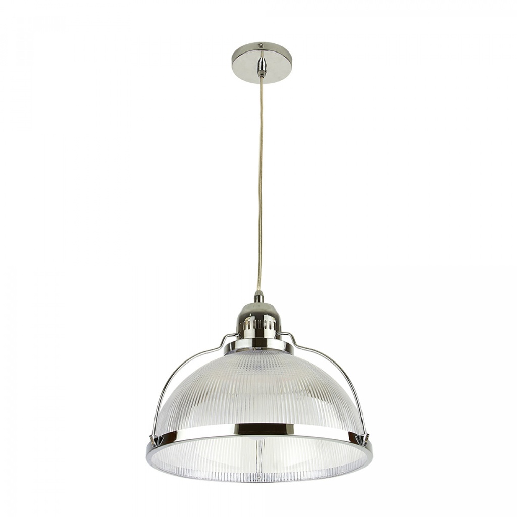 LUMINARIO COLGANTE PC RAYADA 60W E27