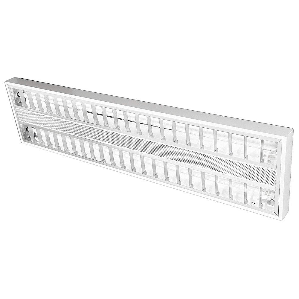 LUM. ELECTRONICO RECTANGULAR LOUVER, BLANCO. F28T5 4100k