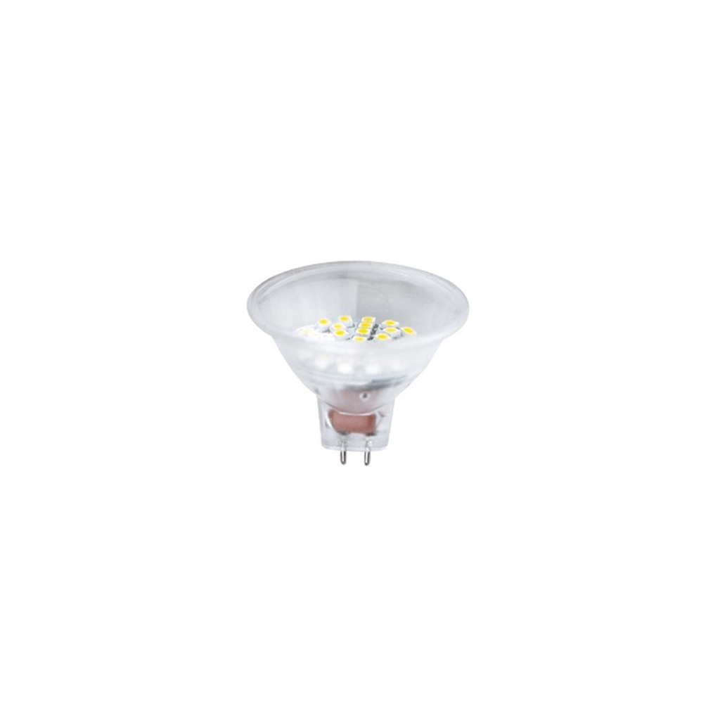 BOMBILLO DE LEDS, MR16 127V, 1.3W, ROJO.