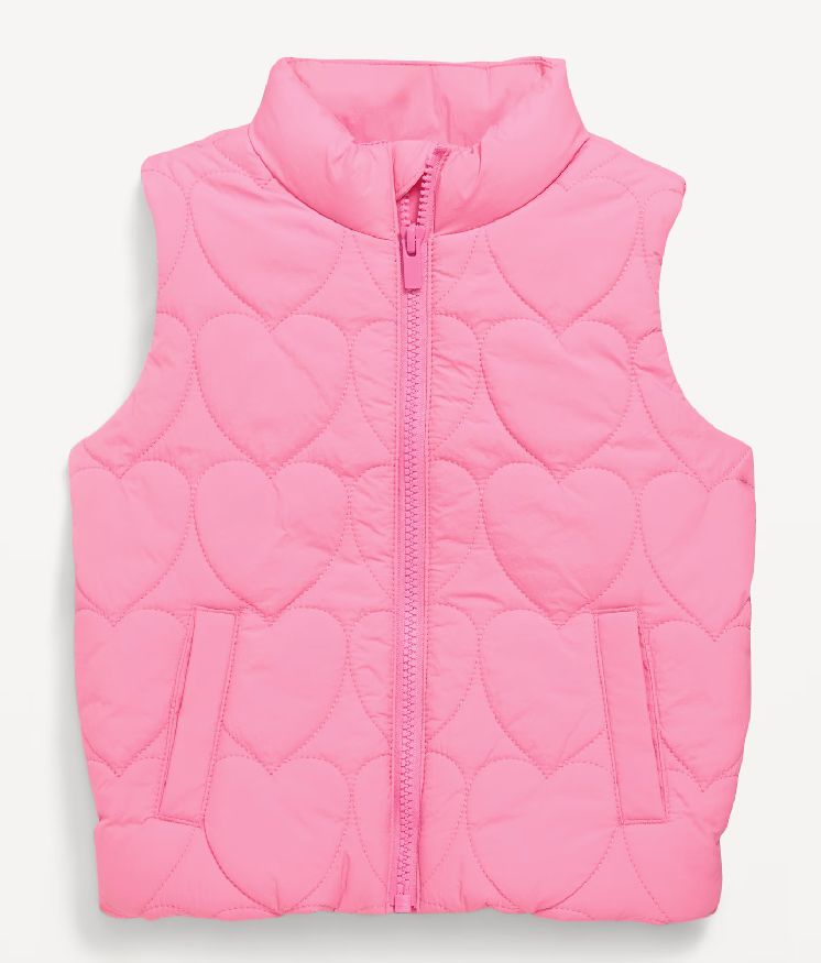 Chaleco acolchado impermeable corazones