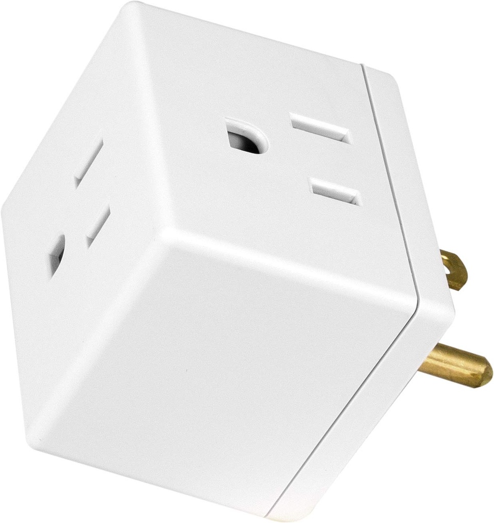 ADAPTADOR AC PARED 1 A 3 TOMAS CUBO 58368 GE 58368