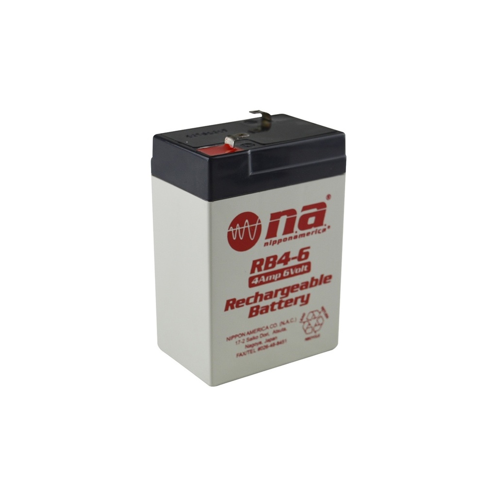BATERIA SECA RECARGABLE 6V/4A RB4-6 NIPPON RB4-6