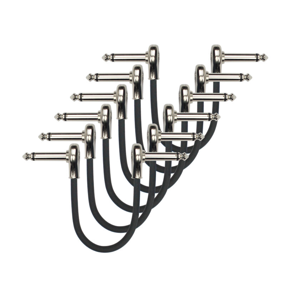 KIRLIN PSK6-243 0.15MBK PAQUETE CABLES PEDAL 6 UNIDADES 1/4 A 1/4 EN L 15 CM PVC PSK6-2430.15MBK