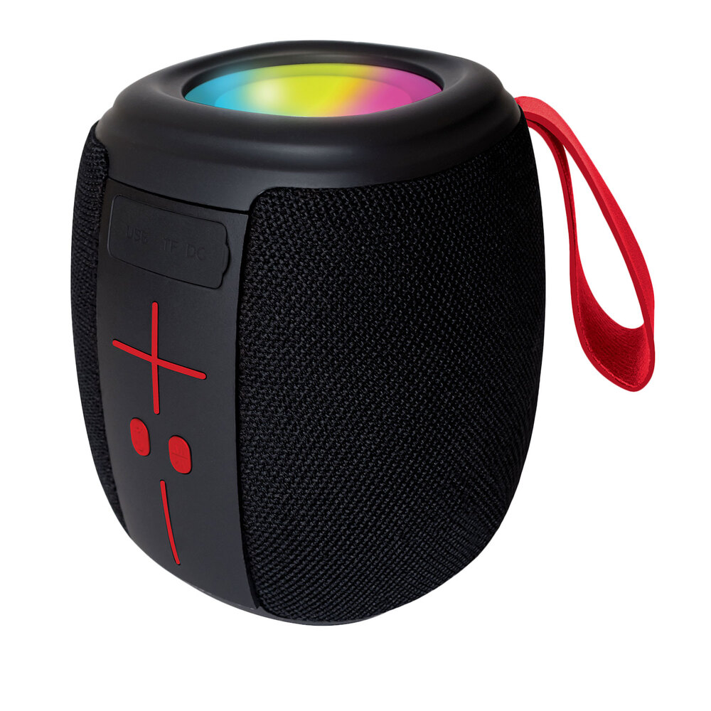 PARLANTE PORTATIL RECARGABLE CON LUZ 5W BT/FM/USB/AUX/TF-CARD 2HRS NEGRO BC-AU-BS-225-BK BICONIC BC-AU-BS-225-BK