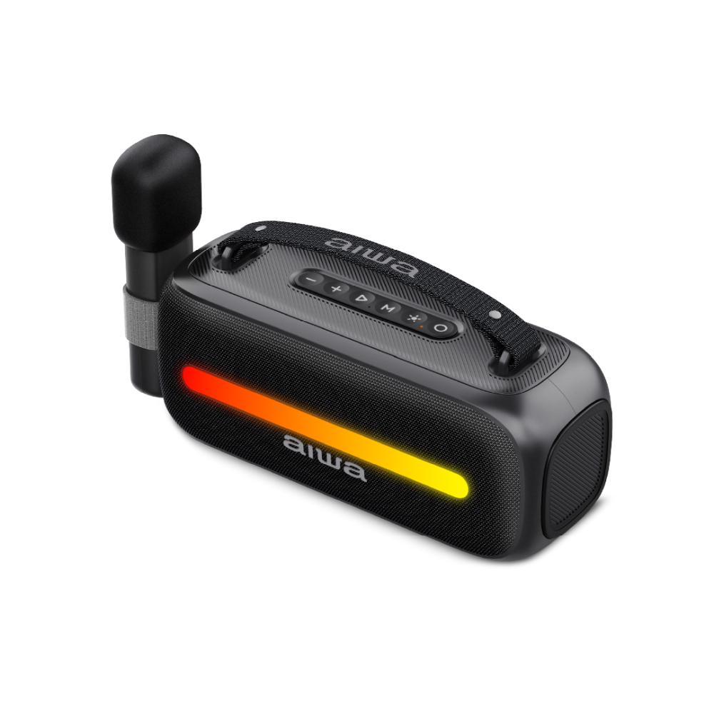 PARLANTE PORTATIL RECARGABLE CON MICROFONO BT/FM/USB AWSS40BT AIWA AWS40BT