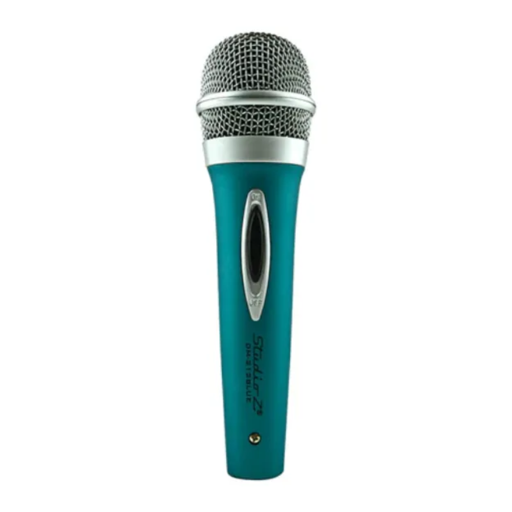STUDIO Z DM-212 MICRÓFONO DE MANO CON CABLE XLR DINÁMICO CARDIOIDE AZUL DM-212BLU