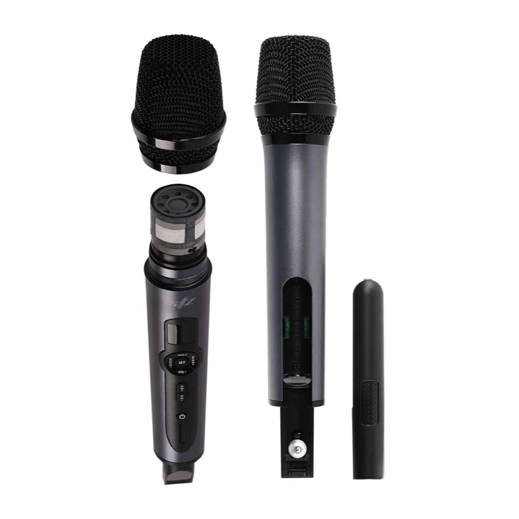 STUDIO Z STZ-W202 MICRÓFONO INALÁMBRICO DOBLE MANO RECEPTOR RECARGABLE 32 CH UHF STZ-W202