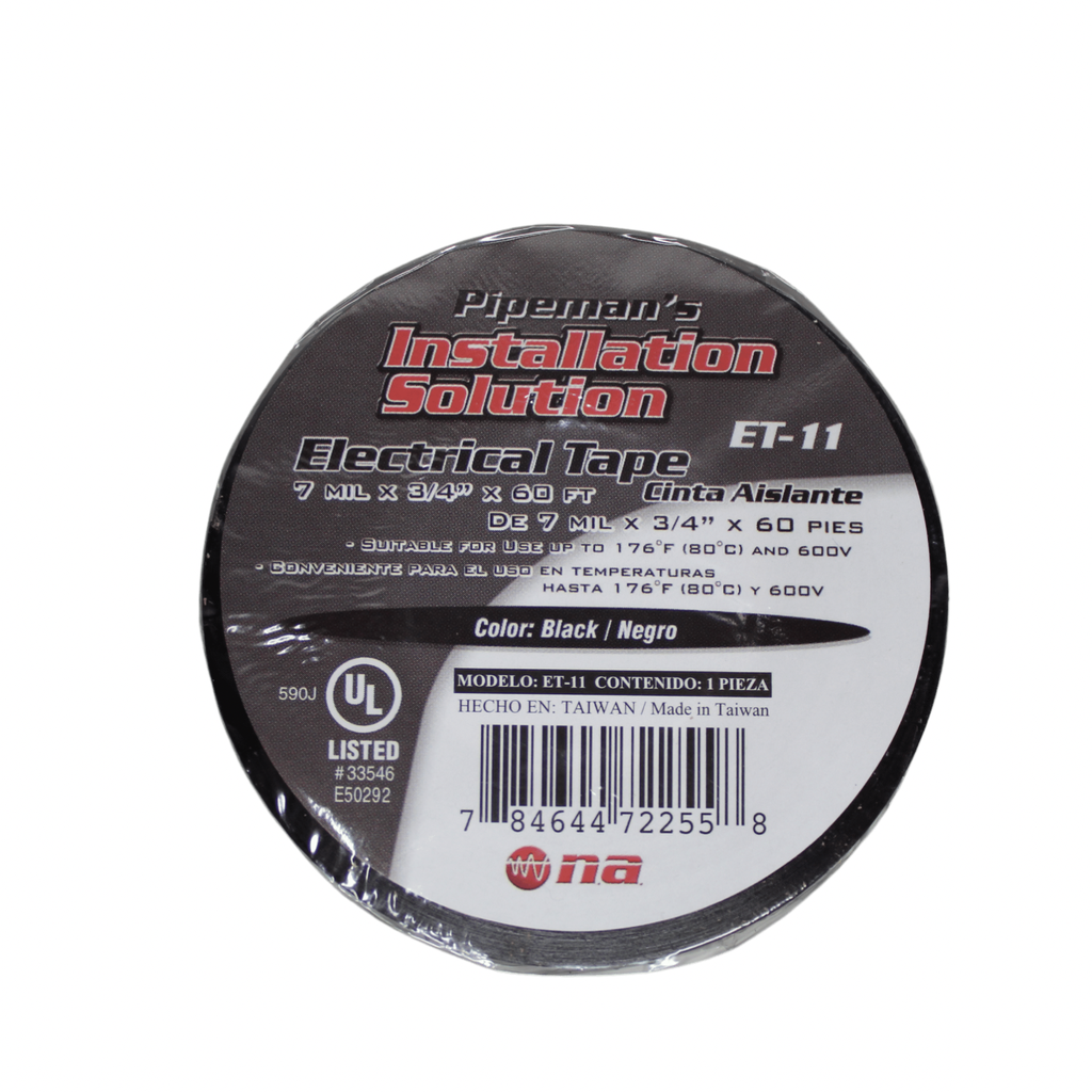 TAPE ELECTRICO NEGRO 3/4" 18MTS UL 10UDS ET-11-PK NIPPON ET-11-PK