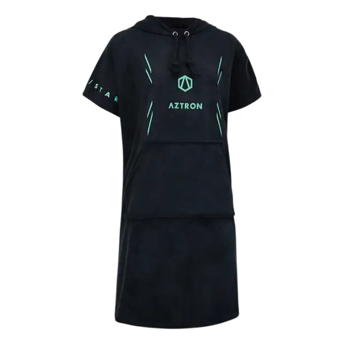 Poncho Aztron Starway Dry Fit Microfibra Ajustable L ‎Negro AA-P100-L