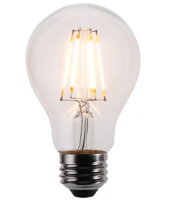 Foco A19 360° LED Filamento 7 W, Luz de Día, Base E27, No atenuable