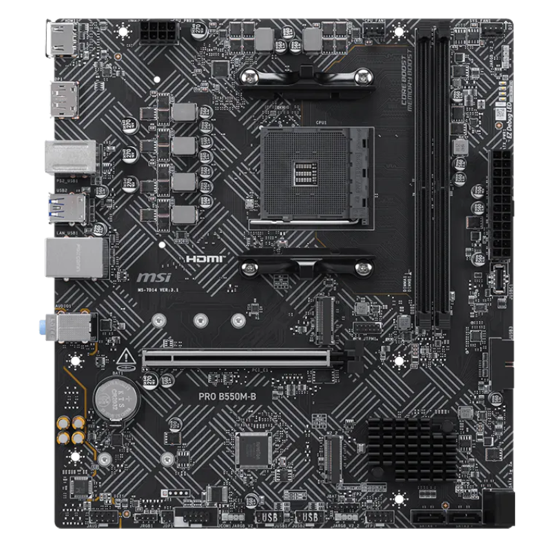 TARJETA MADRE MSI PRO B550M-B AM4 MATX DDR4 911-7D14-024