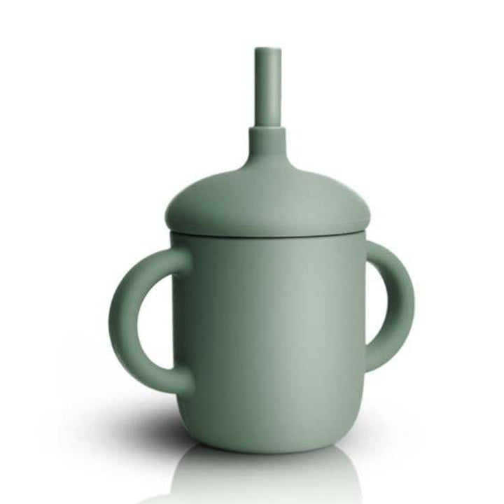 Vaso de silicón con pajilla verde-3D2 MNTVE