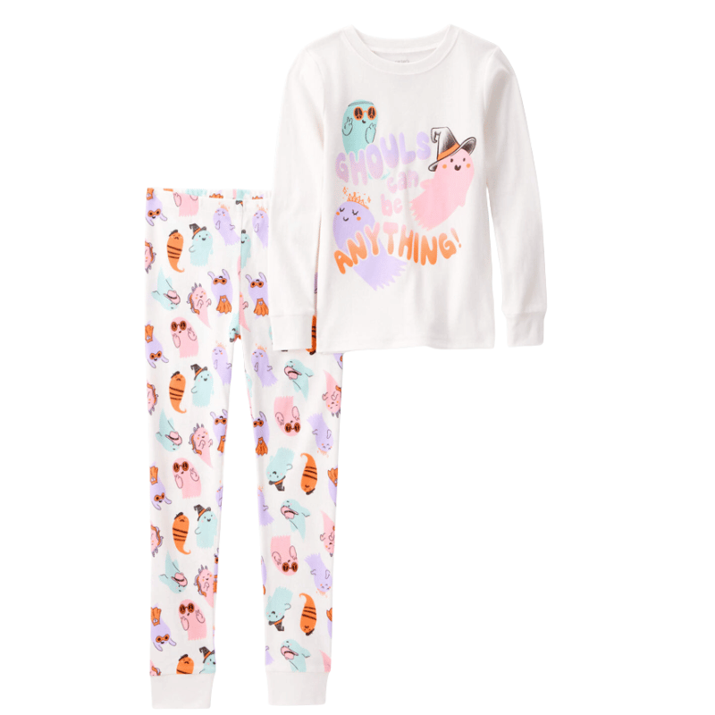 Pijama de Niña 2 Piezas – Fantasmitas de Halloween 👻