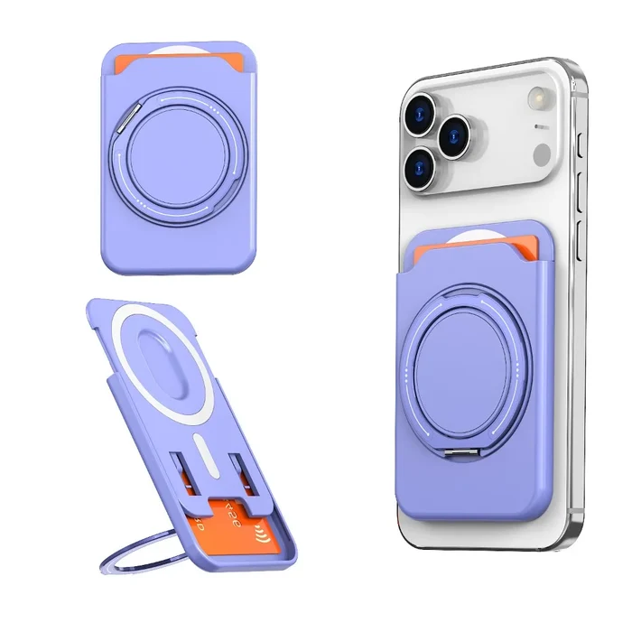 Tarjetero Magsafe Exoticase Soporte de Anillo Lila