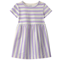 Vestido de rayas lila para niña